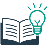 book and light bulb graphic